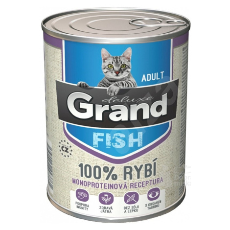 GRAND konz. kočka deluxe 100% rybí 400g + Množstevní sleva sleva 15%