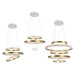 Nova Luce Elegantní závěsné LED svítidlo Vegas v luxusním zlatavém designu - 18 W LED, 1020 lm, 