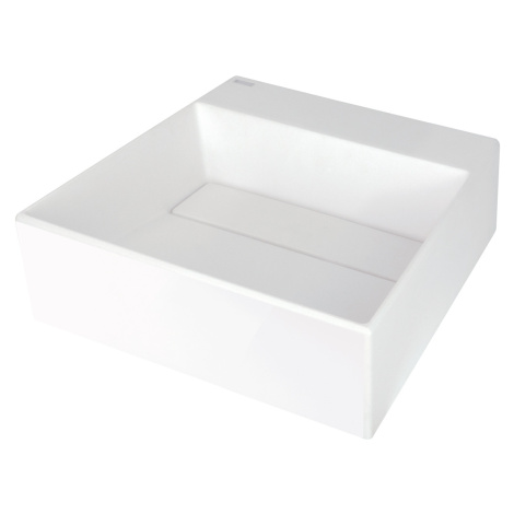 Deante Umyvadlo na desku Correo 40x40 cm - CQR AU4M, granit, alabastr