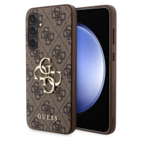 Guess PU 4G Metal Logo kryt Samsung Galaxy S23 FE hnědý