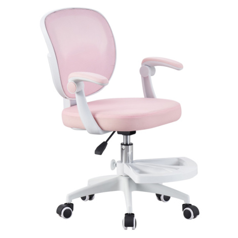 Otočná židle, růžová/bílá, TRIXI TYP 1 Tempo Kondela