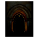 Umělecká fotografie Stone archway lit by lantern, Michael Duva, (30 x 40 cm)