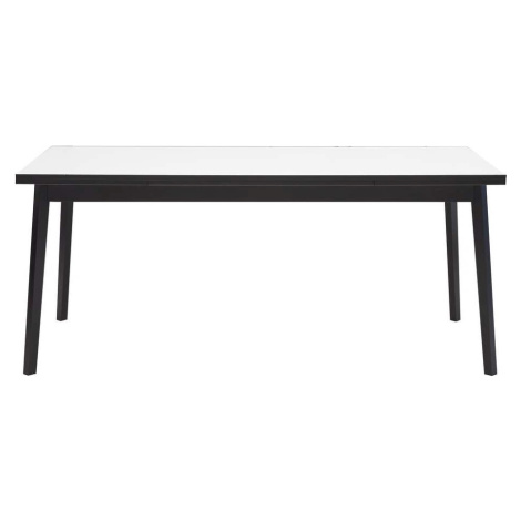 Černo-bílý rozkládací jídelní stůl v dubovém dekoru Hammel Single, 180 x 90 cm
