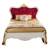 Estila Klasická luxusní postel Pasiones s čalouněním a vyřezávaným zdobením 143cm