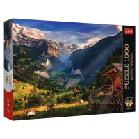 Trefl Puzzle 1000 Premium Plus - Foto Odysea: Údolí Lauterbrunnen, Švýcarsko
