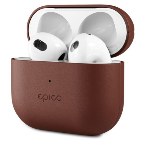 Epico kožený kryt pro Airpods 3 hnědý Hnědá