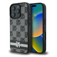 Pouzdro Na Iphone 16 Pro Max Dkny Karovaný Vzor A Potištěné Pružky Černé