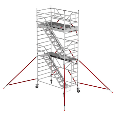 Altrex Široké lešení se schody RS TOWER 53, Fiber-Deck®, délka 1,85 m, pracovní výška 6,20 m