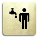 Accept Piktogram "umývárna muži" (80 × 80 mm) (zlatá tabulka - černý tisk bez rámečku)