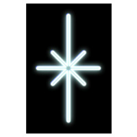 DecoLED LED světelný motiv hvězda polaris na VO, 53 x 90 cm, ledová bílá