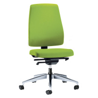 interstuhl Kancelářská otočná židle GOAL, výška opěradla 530 mm, leštěný podstavec, zelenožlutá,