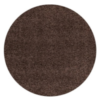 Ayyildiz koberce Kusový koberec Life Shaggy 1500 brown kruh - 120x120 (průměr) kruh cm