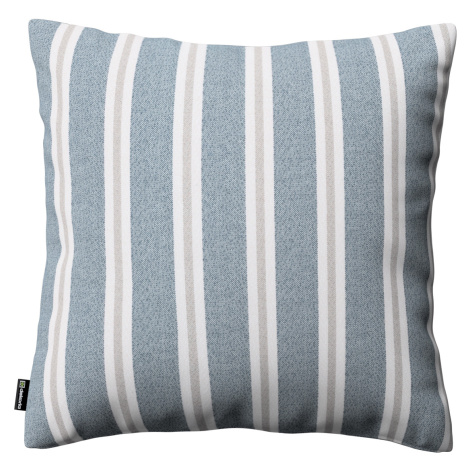 Dekoria Kinga - potah na polštář jednoduchý, modro-béžové pruhy, 50 x 50 cm, Scotti, 145-28