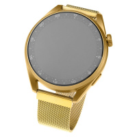 Síťovaný nerezový řemínek FIXED Mesh Strap pro smartwatch, šířka 20mm, zlatá