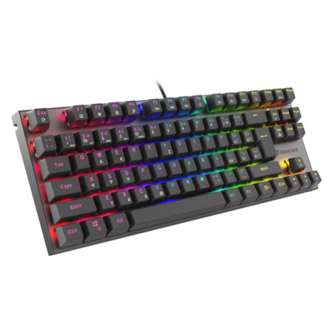 Genesis herní mechanická klávesnice THOR 303/TKL/RGB/Outemu Red/Drátová USB/CZ-SK layout/Černá