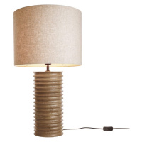 GROOVED Stolní lampa 72 cm - hnědá/přírodní