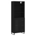 vidaXL Skříň highboard černá 69,5 x 34 x 180 cm kompozitní dřevo