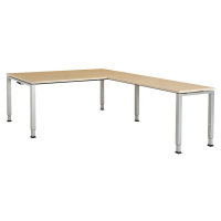 mauser Kombinovaný psací stůl s nohami ze čtvercové/obdélníkové trubky, v x š x h 650 - 850 x 18