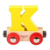 Bigjigs Rail Vagónek dřevěné vláčkodráhy - Písmeno K