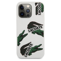 Zadní kryt Lacoste Liquid Silicone Allover Pattern pro Apple iPhone 13 Pro Max, white