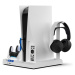 iPega P5S028 All-in-one nabíjecí stanice s chlazením pro PS5/PS5 Slim bílá