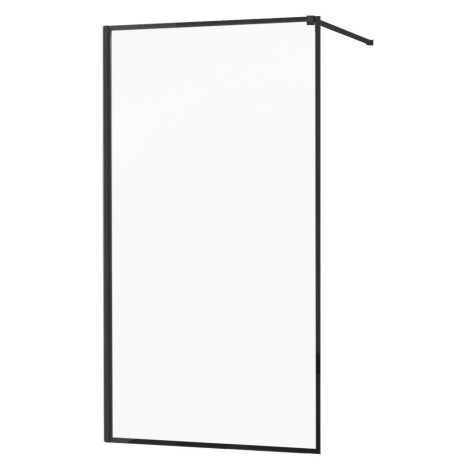 MEXEN/S KIOTO Sprchová zástěna WALK-IN 60x200 cm 8 mm, černá, černý profil 800-060-101-70-70