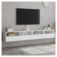 vidaXL Nástěnné TV skříňky 2 ks bílé 100 x 30 x 30 cm kompozitní dřevo