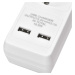 EMOS Prodlužovací kabel 2 m / 3 zásuvky / s vypínačem / bílý / PVC / s USB / 1,5 mm2 P1312RU