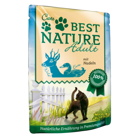 Best Nature Cat Adult 32 x 85 g Výhodné balení - Zvěřina, kachna a těstoviny