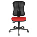 Topstar Otočná židle pro meziobratlové ploténky, žlabový sedák, bez područek, sedák červený, síť