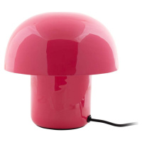 Růžová stolní lampa s kovovým stínidlem (výška 20 cm) Fat Mushroom – Leitmotiv