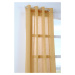 Dekorační záclona s kroužky režného vzhledu PALOMA mustard/hořčicová 140x260 cm (cena za 1 kus) 