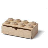 LEGO dřevěný stolní box 8 se zásuvkou (světlé dřevo)