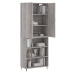 vidaXL Skříň highboard šedá sonoma 69,5 x 34 x 180 cm kompozitní dřevo