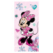 Růžová bavlněná dětská osuška 70x140 cm Minnie – Jerry Fabrics