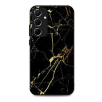 TopQ LUXURY Samsung A15 pevný Marble černo-zlatý 128822