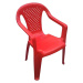 Dětská plastová židlička, červená