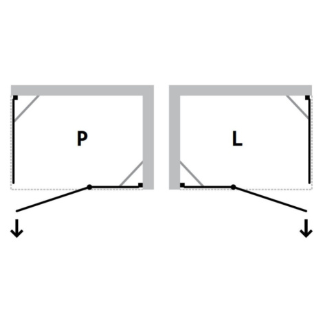 BESCO Obdélníkový sprchový kout VIVA 195O Rozměr A 120, Rozměr B 90, Směr zavírání Levé (SX) BCV