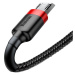 Baseus Cafule extra odolný nylonem opletený kabel USB / Micro USB QC3.0 2A 3m black-red