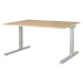 mauser Výškově nastavitelný obdélníkový stůl, š x h 1600 x 900 mm, deska s javorovým dekorem, po
