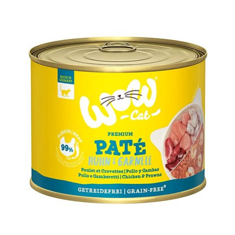 WOW Cat konzerva Paté Kuře s krevetami Kitten / Junior 200 g WOW!