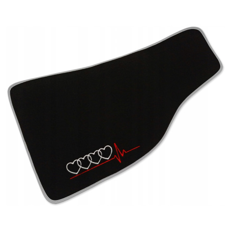 Welurové Koberce Premium Pro Audi A6 C6 (2004-2006) Černé 4x Haft