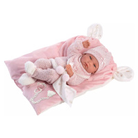 Llorens 73860 NEW BORN HOLČIČKA - realistická panenka miminko s celovinylovým tělem - 40 cm