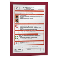 DURABLE Informační rámečky DURAFRAME®, samolepicí, magnetické, pro formát DIN A4, červený rámeče