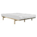 Dvoulůžková postel z borovicového dřeva s matrací Karup Design Pace Double Latex Natural Clear/N