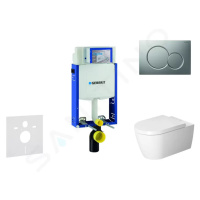 Geberit 110.302.00.5 NM3 - Modul pro závěsné WC s tlačítkem Sigma01, matný chrom + Duravit ME by