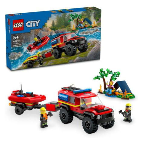 LEGO® City 60412 Hasičské auto 4x4 a záchranný člun