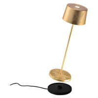 Zafferano Zafferano Olivia stolní lampa baterie fólie zlatá