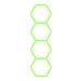 Escape6 Kompletní LED hexagonové svítidlo zelené, rozměr 4 elementy 97 × 327 cm