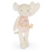 Plyšová panenka myška Doll Mouse Mini Perle Kaloo růžová 25 cm s výšivkou z jemného měkkého mate
